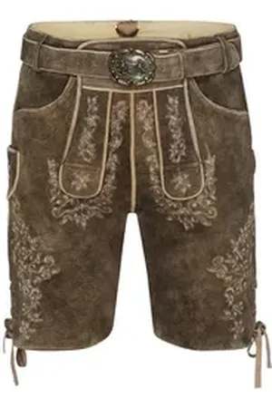 Almsach Trachtenlederhose Kurze Lederhose braun 58