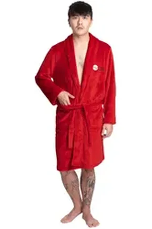 HIDETOSHI WAKASHIMA Bademantel "Iwatsuki" Bademantel, antistatisches Material für mehr Komfort rot L/XL