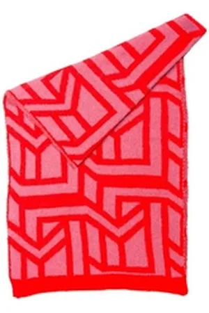 Cinque Strickschal DEBORA, Mit grafischem Muster rot