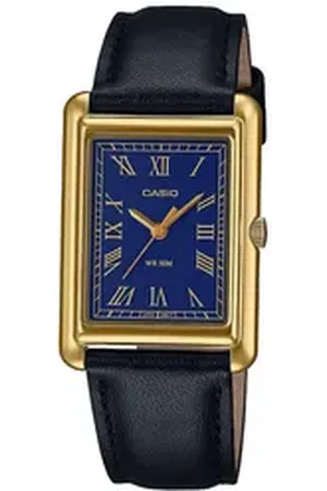 Casio Quarzuhr Rechteckig Blau/Goldfarben blau