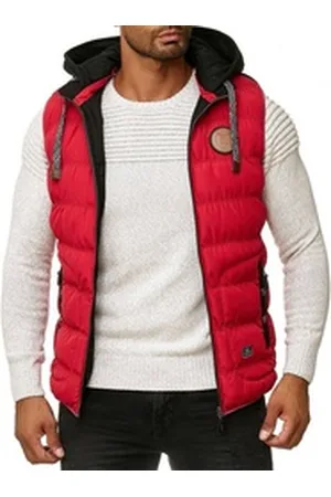 Blackrock Steppweste BR1701 Herren Outdoor-Weste - Slim-Fit - Abnehmbare Kapuze rot M
