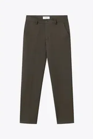 Les Deux Stoffhose – Slim-Fit Anzughose aus recyceltem Material braun 29i