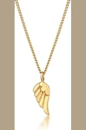 Elli Kette mit Anhänger Kinder Flügel Religion Kommunion 925 Silber, Flügel goldfarben