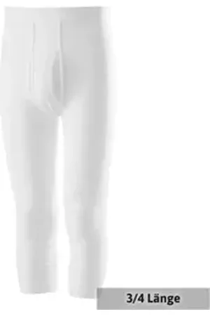 Adamo Lange Unterhose Übergrößen Unterhose 3/4 lang Feinripp weiß weiß 9
