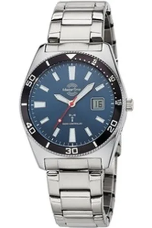 Master Time Funkuhr Super Power Sporty MTGA-10858-31M, Armbanduhr, Quarzuhr, Herrenuhr, Datum, Leuchtzeiger silberfarben