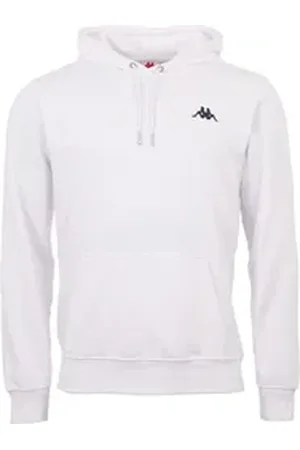Kappa Kapuzenpullover Hoodie mit Logostick weiß S