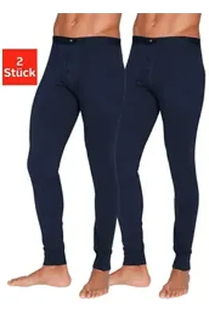 H.I.S H.I.S Lange Unterhose (Packung, 2-St) mit Bündchen am Bein blau XXL