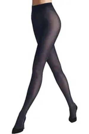 Wolford Feinstrumpfhose Satin Opaque Tights 50 DEN (Packung 1 St) mit dezentem Glanz blau 38-40 (S)(1)