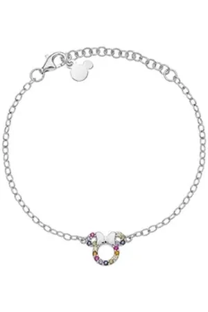 Disney Armband Kinder Armband Minnie Mouse © bunte Zirkonia Farbsteine bunt