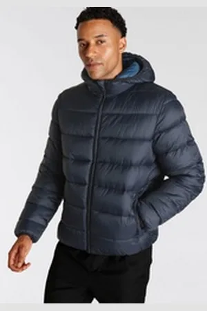 Champion Steppjacke Outdoor Light Hooded Jacket blau S (46)