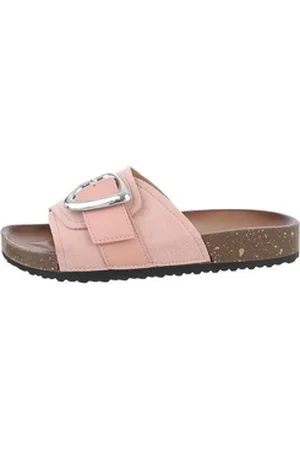 Ital-Design Damen Mules Freizeit Pantolette (85878292) Flach Pantoletten in Altrosa rosa 37 EU