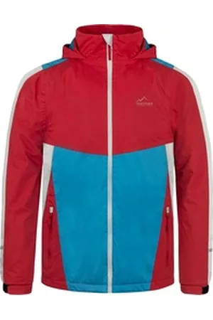 Normani Regenjacke Kinder Regenjacke Puyallup Wasserdichte Sommerjacke, ungefütterte Outdoorjacke mit Reflektoren rot 122-128