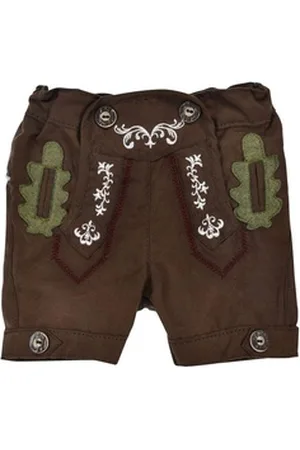 BONDI Trachtenlederhose Jungen Kunstleder Shorts Hose 