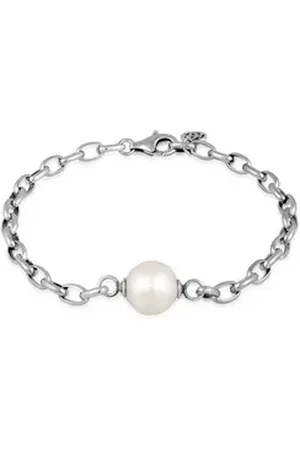 Haze & Glory Silberarmband Gliderarmband Chunky Perle 925 Silber silberfarben