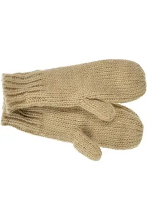 Seeberger Strickhandschuhe Strickfäustlinge mit Fleecefutter 17952-0 beige