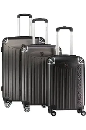 Geographical Norway Kofferset Robuste Rollkoffer Softless, 4 Rollen, (3 tlg), Leichte Hartschalenkoffer aus ABS-Kunststoff, versch. Größen
