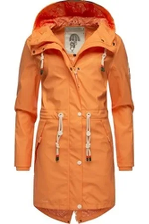 Navahoo Regenjacke Tropical Stormoo Wasserdichter Damen Outdoor Regenmantel orange M (38)