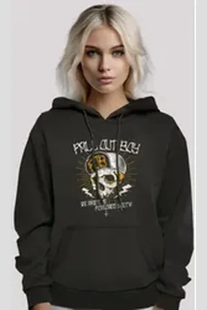 F4NT4STIC Kapuzenpullover Fall Out Boy Chest Youth Skull Premium Qualität schwarz M