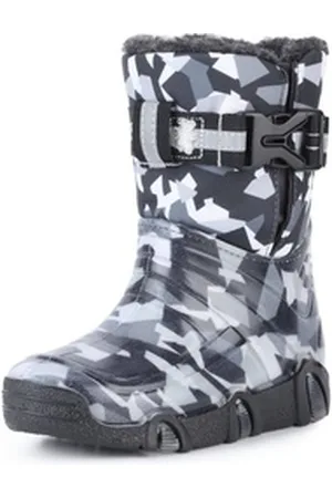Ladeheid Kinder Mädchen Jungen Schneestiefel Gummistiefel gefüttert LAZT008 Gummistiefel grau 31/32