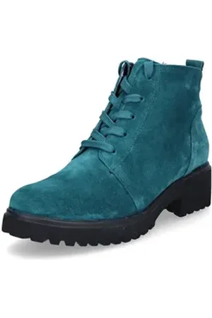 Waldläufer Waldläufer Waldläufer Damen Schnürstiefelette Luise blau Stiefelette blau 40,5 EU