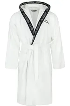 Kappa Bademantel Bathrobe Unisex, Baumwolle weiß 4XL
