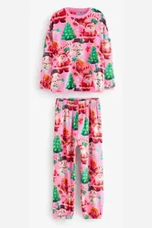 Next Pyjama Kuscheliger Fleece-Pyjama (2 tlg) rosa 158 (13 J.)