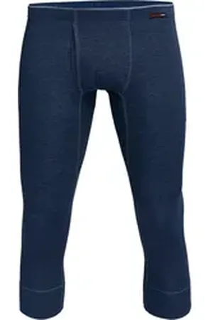 CON-TA Conta Lange Unterhose Herren-Thermo-Hose, 3/4-lang Feinripp Streifen blau 7