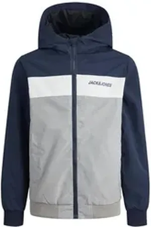 JACK & JONES Junior Outdoorjacke JJERUSH BLOCKING HOOD BOMBER JNR schwarz 176