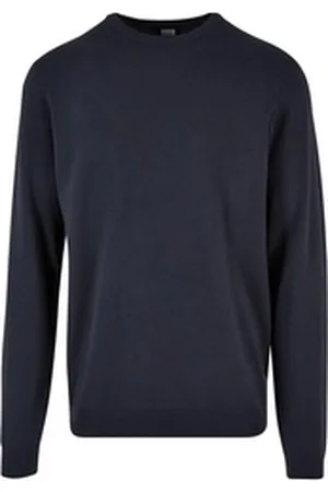 Urban classics Rundhalspullover Herren Knitted Crewneck Sweater (1-tlg) blau L