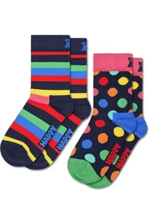Happy Socks Freizeitsocken 2-Pack Kids Stripe Socken 12-24 Monate