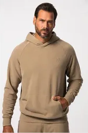 JP 1880 Sweatshirt Hoodie Fitness Sweat Kapuze Raglan-Langarm braun 4XL