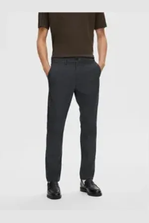 SELECTED HOMME Chinohose SLH175-SLIM MILES BRUSHED PANTS W NOOS grau 30