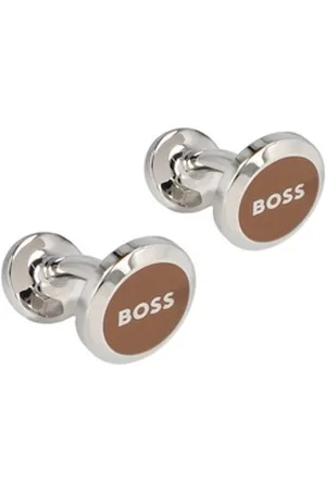 HUGO BOSS Manschettenknöpfe, Messing beige|braun