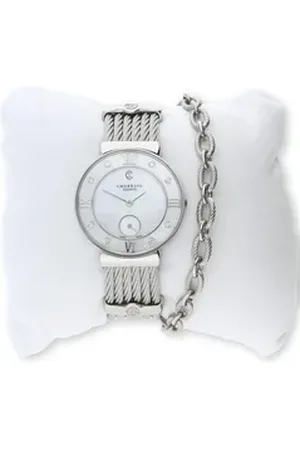 Charriol Quarzuhr Damenarmbanduhr ST30SD.560.008 St. Tropez Edelstahl mit Diama, (1-tlg)