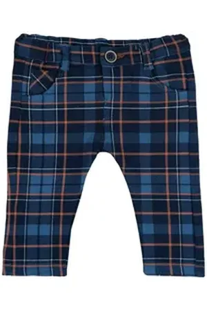 chicco Chinohose Hose (1-tlg) dezentes Karodesign, elegante Hose blau 74