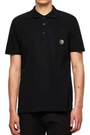 Diesel Poloshirt Kurzarm Shirt Slim mit Vintage Kragen - T-POLO-WORKY schwarz L