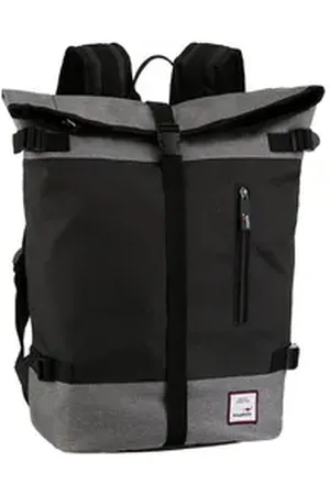 KangaROOS Cityrucksack, mit modischem Roll Top schwarz