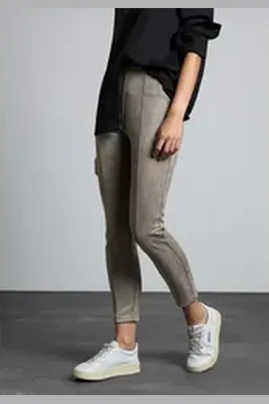Street one 7/8-Jeggings in Velouroptik beige|braun 40