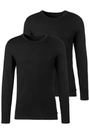 H.I.S H.I.S Langarmshirt (Packung, 2er-Pack) Doppelpack Unterziehshirt aus Baumwoll-Mix schwarz L