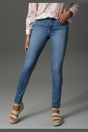 Aniston Slim-fit-Jeans regular Waist blau 36