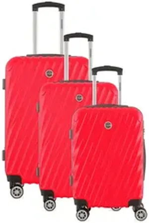 Geographical Norway Trolley, Hartschalenkoffer ABS Trolley Koffer Kofferset Reisekoffer M L XL SET rot