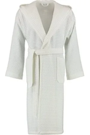 Möve Unisex-Bademantel Piquée Kapuze Pique, Kapuze, 100% Baumwolle weiß L