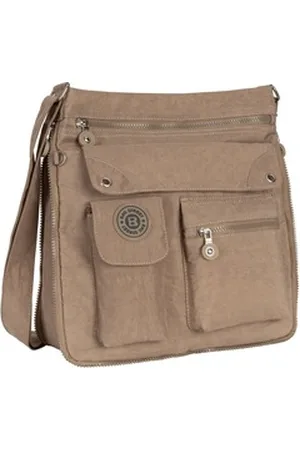 Bag Street Umhängetasche Damentasche Umhängetasche Handtasche Schultertasche Schwarz Taupe, als Schultertasche, Umhängetasche tragbar braun