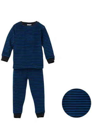People Wear Organic Pyjama aus Frottée, Bio-Baumwolle blau 104
