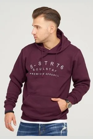Soul Star Kapuzensweatshirt NIZZA im schlichten Basic-Look rot S