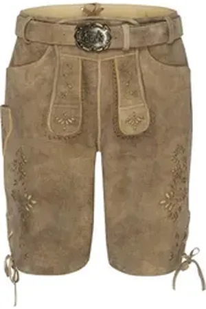 Almsach Trachtenlederhose Kurze Lederhose braun 58