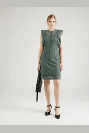 ONLY Cocktailkleid ONLNEW KARO (1-tlg) Spitze grün L