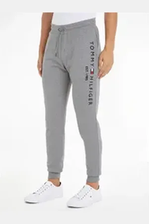 Tommy Hilfiger Sweathose BASIC BRANDED SWEATPANTS mit großem Schriftzug grau XL