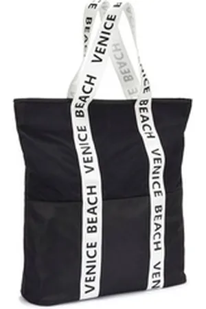 Venice Beach Shopper, mit Mesh Einsatz, Handtasche, Strandtasche VEGAN schwarz