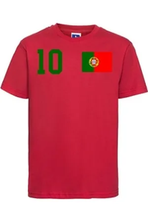Youth Designz T-Shirt Portugal Kinder T-Shirt im Fußball Trikot Look mit trendigem Motiv rot 4J(96/104)